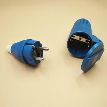 5PCS Eu Waterproof Female Socket 16A Electrical Male Schuko Plug 250V AC Power Adapter 4000W Power Socket Industrial
