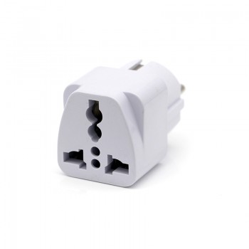 Abroad Travel And Home White Black Adapter Electrical Plug For EU European Socket Converter fits Italy France Spain Russia etc.