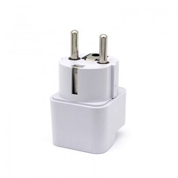 Abroad Travel And Home White Black Adapter Electrical Plug For EU European Socket Converter fits Italy France Spain Russia etc.