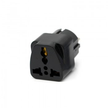 Abroad Travel And Home White Black Adapter Electrical Plug For EU European Socket Converter fits Italy France Spain Russia etc.
