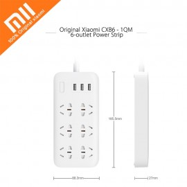 Original Xiaomi Smart Home Plug CXB6 - 1QM Charging Power Strip 2A Fast Charging 6 Outlet with 3 USB Output Extension Socket