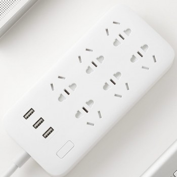 Original Xiaomi Smart Home Plug CXB6 - 1QM Charging Power Strip 2A Fast Charging 6 Outlet with 3 USB Output Extension Socket
