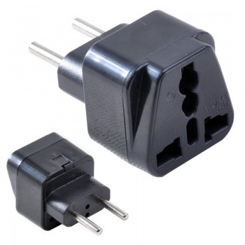 Mayitr 1pc Universal UK/US/EU/AU to EU Brasil Israel Europe Travel Power Adapter Plug for Electrical Plug