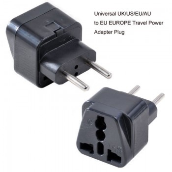 Mayitr 1pc Universal UK/US/EU/AU to EU Brasil Israel Europe Travel Power Adapter Plug for Electrical Plug
