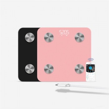LUOEM Bathroom Scale Smart Body Fat Scale Bluetooth Smart Weighing Scale Connected Intelligent Digital Scales
