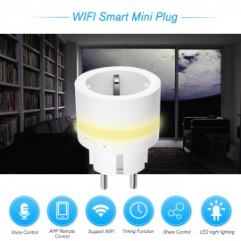 Smart Plug Wifi Smart Socket with LED Night Lignt EU Outlet Power Monitor Energy Saver Works With Google Home Mini Alexa IFTTT