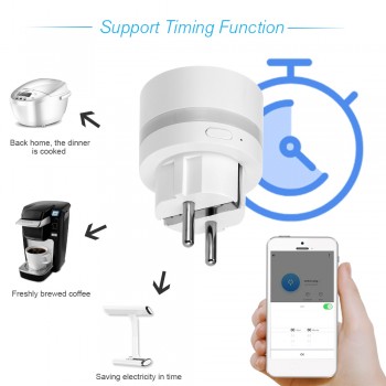 Smart Plug Wifi Smart Socket with LED Night Lignt EU Outlet Power Monitor Energy Saver Works With Google Home Mini Alexa IFTTT