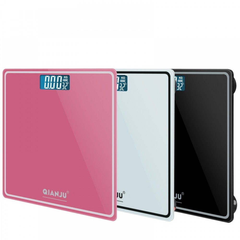 USB/Battery Smart Digital Body Weight Scale Bathroom Mini Electronic Floor Scales Tempered Glass measure indoor temperature