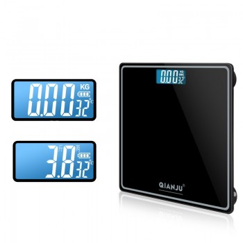 USB/Battery Smart Digital Body Weight Scale Bathroom Mini Electronic Floor Scales Tempered Glass measure indoor temperature