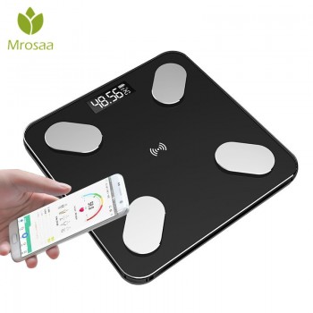 Mrosaa Bathroom Scales Body Fat Scale Floor Scientific Smart Electronic LED Digital Weight Balance Bluetooth APP Android IOS
