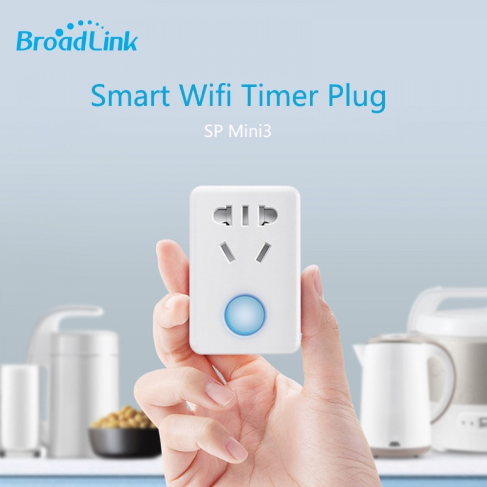 2pcs Original Broadlink SP Mini3 Control Mini 3 Wireless Smart Plug Socket Wifi Remote Control New Design Smart Home Automation