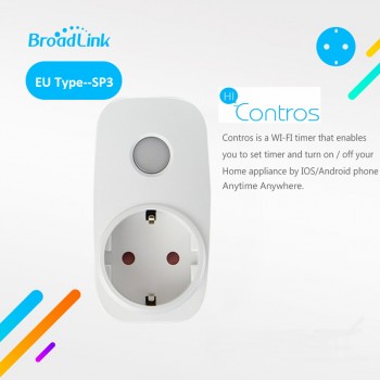 Broadlink SP3 Contros CC EU Plug Wireless Smart Power Supply Socket 16A Timer Plug Wifi Remote Control Smart Home IOS Android