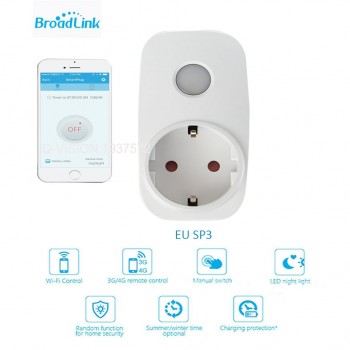 Broadlink SP3 Contros CC EU Plug Wireless Smart Power Supply Socket 16A Timer Plug Wifi Remote Control Smart Home IOS Android