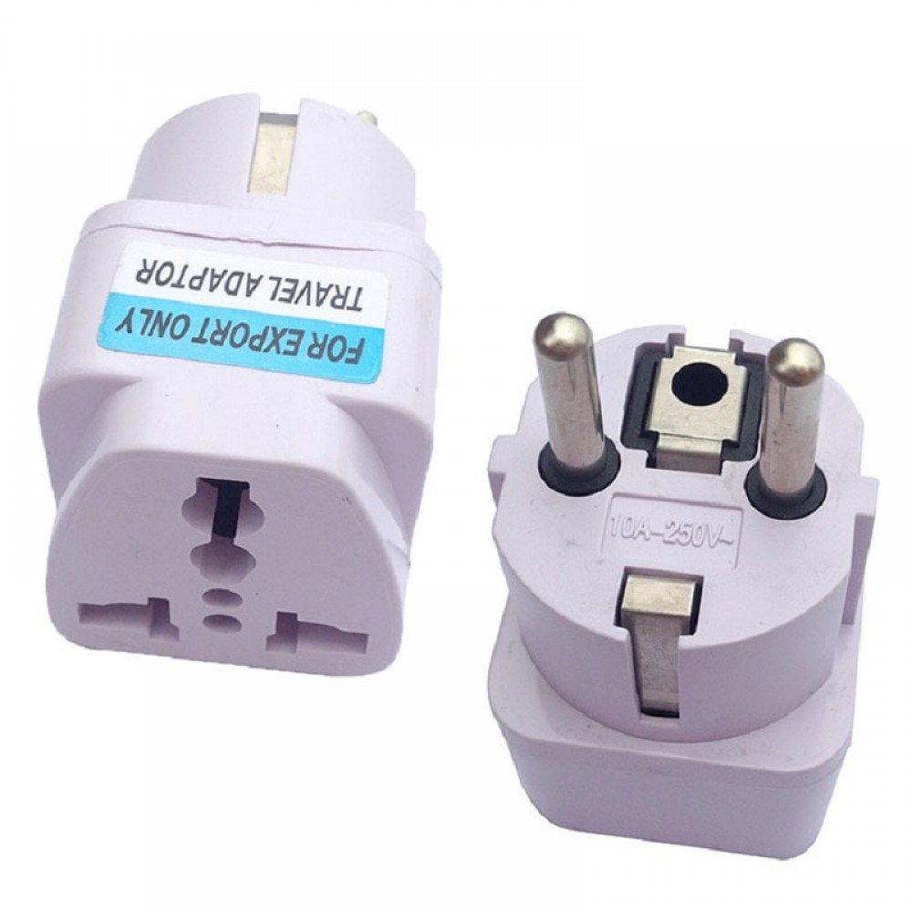 German standard Travel adapter Power Plug 10A/250V European French, Korean and Russian Travel Power Adapter Electrical Plug