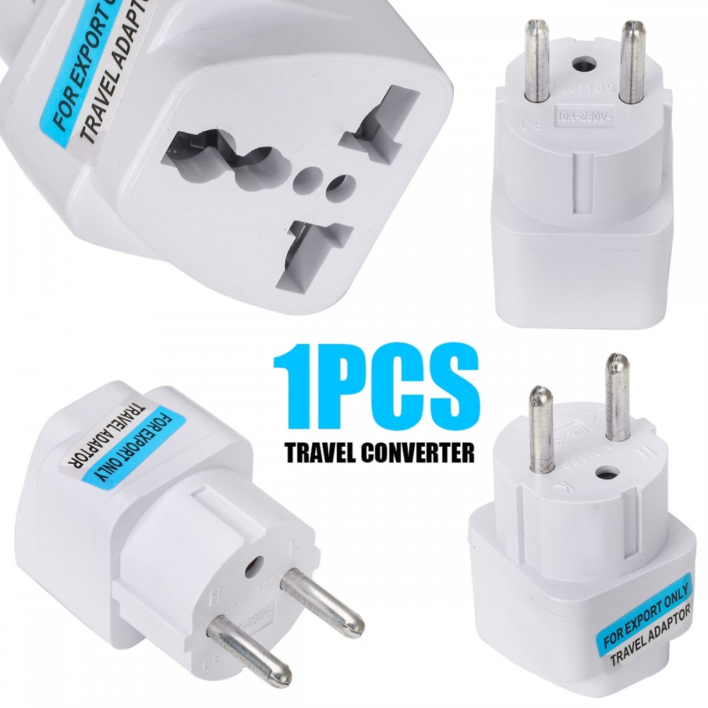 Mayitr 1pc UK US AU to EU European Charger Portable Travel Power Socket Plug Adapter Converter