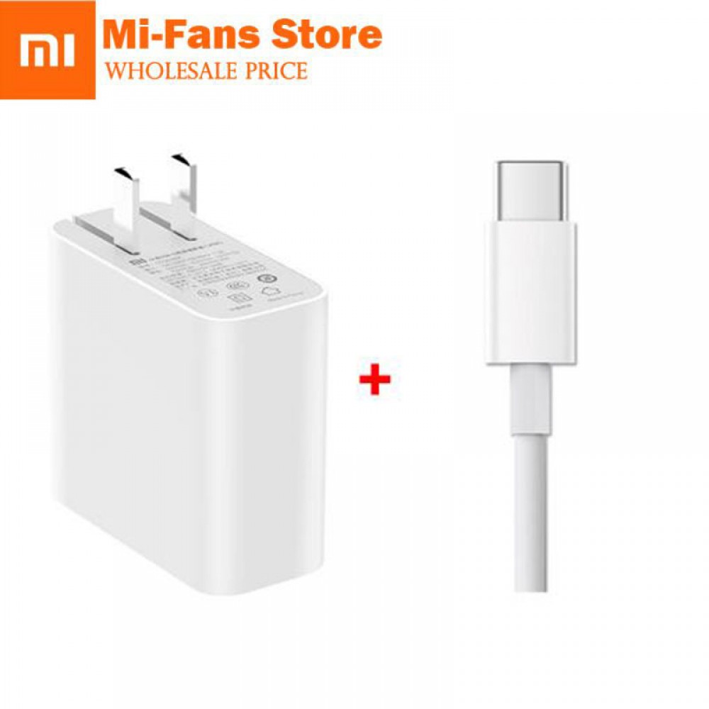 Original Xiaomi Mi USB-C Charger 45W Output Rate Socket Power adapter Type-C Port USB PD 2.0 Quick Charge QC 3.0 + Type C