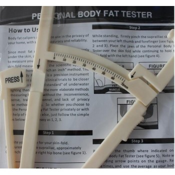 200pcs/lot! Personal Body Fat caliper skinfold caliper body fat measurement Keep Slim