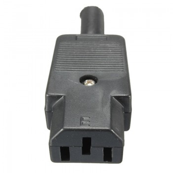 New Wholesale Price Black IEC 320 C13 Female Plug Rewirable Power Connector 3pin Socket 10A /250V