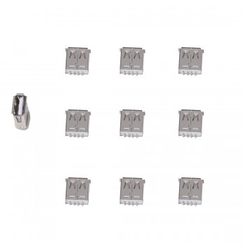 HOT-10 Pcs Straight Solder Type USB A Female Plug Jack Connector