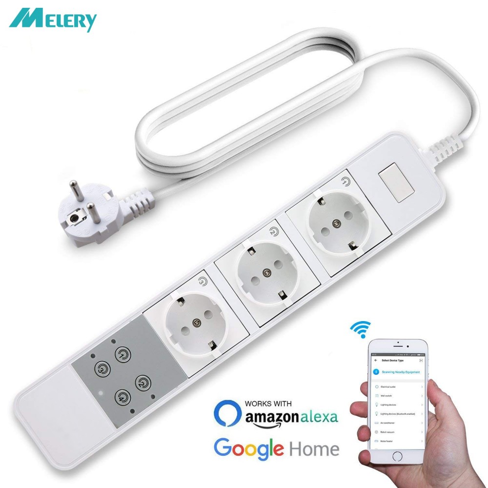 Power Strip WiFi Smart Plug Homekit 3 EU Socket with USB  Surge Protection Remote Control  Smart Outlet with Extension Cord