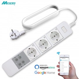 Power Strip WiFi Smart Plug Homekit 3 EU Socket with USB  Surge Protection Remote Control  Smart Outlet with Extension Cord
