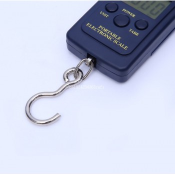 50pcs 40kg/10g Handy Weight Scales with Hook Electronic Hanging Fishing Digital Pocket Scales Hook Waterproof
