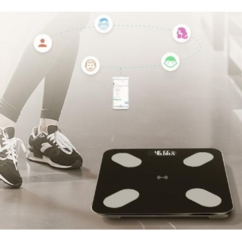 Bluetooth Body Fat Scale - Smart BMI Scale Digital Bathroom Wireless Weight Scale, Body Composition Analyzer with Smartphone App