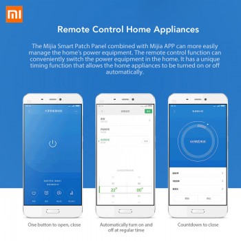 Xiaomi Mijia Smart Power Strip Wifi Remote Control Outlet Powerful 6 Ports Power Socket White Sockets