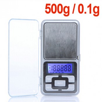 New Arrive 500g/0.1g Mini Electronic Digital Pocket Scale Jewelry Weighing Balance Counting Function Blue LCD g/tl/oz/ct