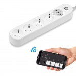 WiFi Socket Smart Power Strip Voice Control Timer Switch Power Strip Outlet with 4 AC Outlets 3 USB Port for Alexa Google Home
