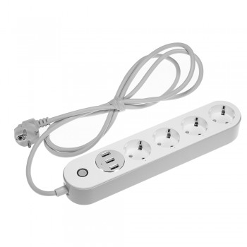 WiFi Socket Smart Power Strip Voice Control Timer Switch Power Strip Outlet with 4 AC Outlets 3 USB Port for Alexa Google Home