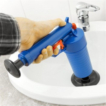 SJ Toilet Plungers 4PCS Kitchen Cleaner Kit Home High Pressure Air Drain Blaster Pump Plunger Sink Pipe Clog Remover Toilets