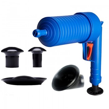 SJ Toilet Plungers 4PCS Kitchen Cleaner Kit Home High Pressure Air Drain Blaster Pump Plunger Sink Pipe Clog Remover Toilets