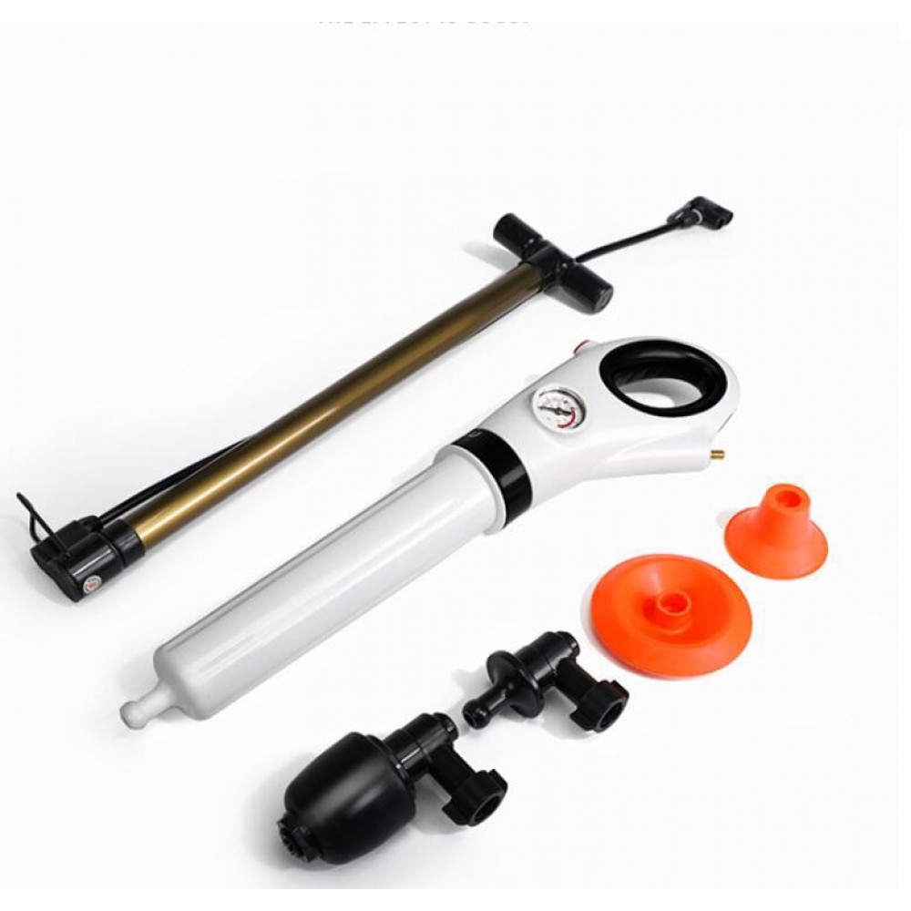 Free postage High Pressure Pump Cleaner Dredge Toilet Plunger Air Drain Blaster Sink Pipe Clogged Remover Bathroom Pipe Bathtub