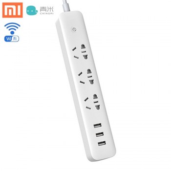 New Arrival Xiaomi Qingmi Mi Smart Home Power Strip Electrical Socket Wifi App Wireless Remote Control 3 Ports 3 USB Outlet Plug