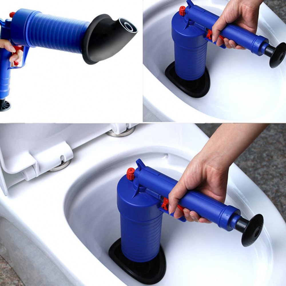 LanLan Toilets Bathroom High Pressure Air Drain Pump Plunger Sink Pipe Clog Remover Cleaner Kit