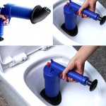 LanLan Toilets Bathroom High Pressure Air Drain Pump Plunger Sink Pipe Clog Remover Cleaner Kit