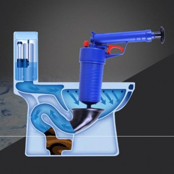 LanLan Toilets Bathroom High Pressure Air Drain Pump Plunger Sink Pipe Clog Remover Cleaner Kit