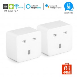 Smart UK Plug WiFi control Socket Timer Switch outlet 16A Power Energy Monitoring Voice control Work with Alexa and Google IFTTT