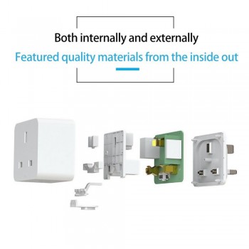 Smart UK Plug WiFi control Socket Timer Switch outlet 16A Power Energy Monitoring Voice control Work with Alexa and Google IFTTT