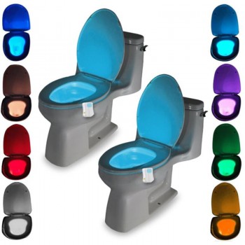 Washingroom Bathroom Motion Bowl Toilet Light Activated on/Off Lights Seat Sensor Lamp Nightlight Seat Light