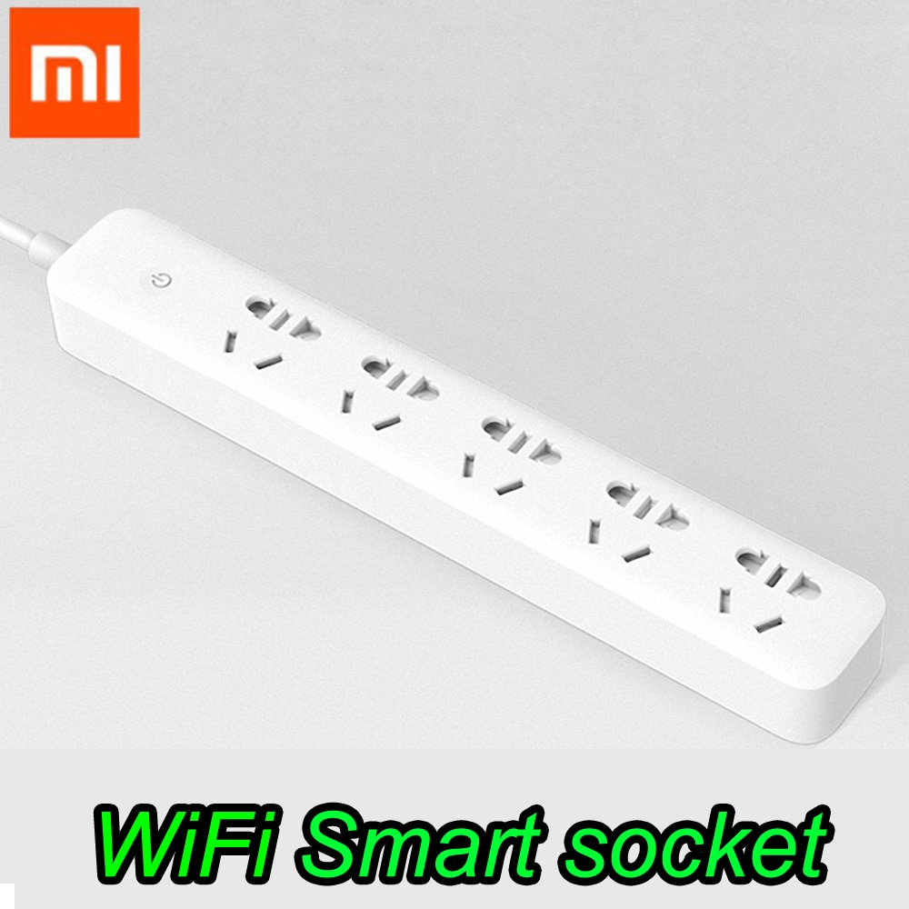 Xiaomi Qingmi Smart Strip Socket  Plug Smart Power Strip Wifi App Wireless Remote Power Outlet with 5 Jack work with Mihome App
