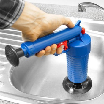 Household Kitchen Toilets Bathroom Sewer Dredge High Pressure Air Drain Blaster Pump Plunger Sink Pipe Clog Remover Cleaner Kit