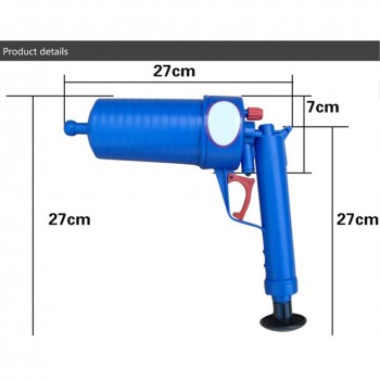 Household Kitchen Toilets Bathroom Sewer Dredge High Pressure Air Drain Blaster Pump Plunger Sink Pipe Clog Remover Cleaner Kit