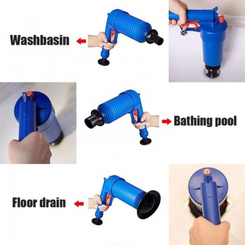 High Pressure Waterway Pipe Dredger Air Drain Blaster Pressure Pump Cleaner Home Unclogs Toilet Hand Powered Plunger Set