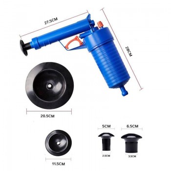 High Pressure Waterway Pipe Dredger Air Drain Blaster Pressure Pump Cleaner Home Unclogs Toilet Hand Powered Plunger Set
