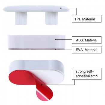 4 Pieces Toilet Seat Bumpers Toilet Seat Cover Lifter Kit With Strong Adhesive Avoid Touching Hygienic Clean Supplies