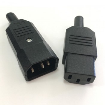 A set IMC Hot 250V 10A Power Connector IEC 320 C14 Plug to C13 Socket