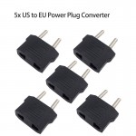 5pcs/lot US to EU Charger Plug Conversion Plug AC Power Converter Round Pin Socket Travel Adapter Mobile Charger Plug Adapter