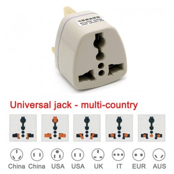 Multifunctional EU US AU to UK Plugs adapter Power Converter Plugs 2 Pin Socket EU to England Travel Charger Adapter Converter